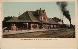 Southern Pacific R.R. Depot Fresno, CA Postcard Postcard Postcard