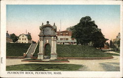 View of Plymouth Rock Postcard