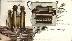 Great Organ Mormon Tabernacle, Key Board, Great Organ Postcard