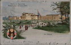 Art Palace, Official Souvenir 1904 St. Louis Worlds Fair Postcard Postcard Postcard