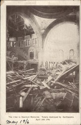 The Alter in Stanford Memorial, Totally Destroyed by Earthquake, April 18th 1996 Palo Alto, CA Disasters Postcard Postcard Postcard