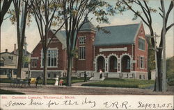 Carnegie Library Building Waterville, ME Postcard Postcard Postcard