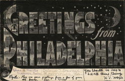 Greetings From Philadelphia Pennsylvania Postcard Postcard Postcard