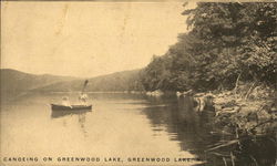 Canoeing On Greenwood Lake Postcard