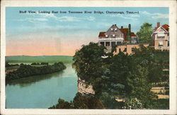 Bluff View Looking East from Tennessee River Bridge Chattanooga, TN Postcard Postcard Postcard