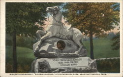 Wisconsin Monument, "Riderless Horse" at Chickamauga Park Chattanooga, TN Postcard Postcard Postcard