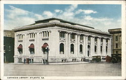 Carnegie Library Building Atlanta, GA Postcard Postcard Postcard