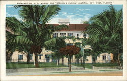 Entrance to U. S. Marine and Veteran's Bureau Hospital Postcard