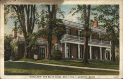 "Woodlawn", the Black House, Built 1802 Ellsworth, ME Postcard Postcard Postcard