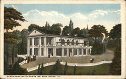 Black Hawk Watch Tower Inn Rock Island, IL Postcard Postcard Postcard