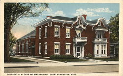 Thurday A.M. Club and Walker Hall Great Barrington, MA Postcard Postcard Postcard