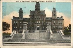 Hall of Languages, Syracuse University New York Postcard Postcard Postcard