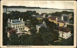 Bird's Eye View Bristol, RI Postcard Postcard Postcard