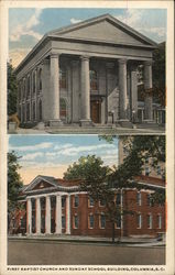 First Baptist Church and Sunday School Building Postcard