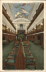 The Grand Saloon of the Great Ship Seeandbee, C. & B. Line Cleveland, OH Postcard Postcard Postcard