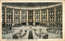 Interior, West Baden Springs Hotel Indiana Postcard Postcard Postcard