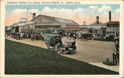 Goodrich Transit Co. Docks, Benton Harbor Postcard