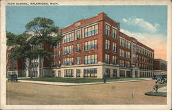 High School Kalamazoo, MI Postcard Postcard Postcard