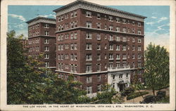 The Lee House in the Heart of Washington, 15th and L Streets Postcard