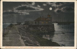 Breakwater Light, Portland Harbor Maine Postcard Postcard Postcard