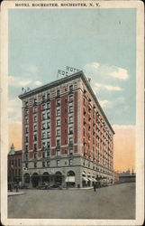 View of Rochester Hotel New York Postcard Postcard Postcard