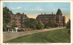 Hudson River State Hospital - Main Building Postcard