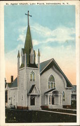 St. Agnes' Church, Lake Placid, Adirondacks New York Postcard Postcard Postcard