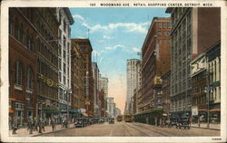 Woodward Avenue Detroit, MI Postcard Postcard Postcard