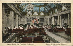 The Palace Palm Court - Most Beautiful Dining Room in America Postcard