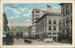 Looking North on Raymond Avenue from Colorado Street Postcard