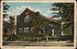 Public Library Clinton, MA Postcard Postcard Postcard