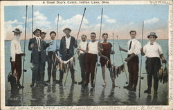 A Good Day's Catch, Indian Lake Russells Point, OH Postcard Postcard Postcard