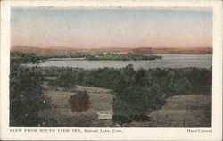 View from South View Inn, Bantam Lake Morris, CT Postcard Postcard Postcard