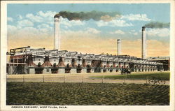 View of Cosden Refinery Postcard