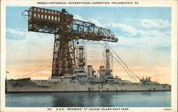 USS Wyoming at League Island Navy Yard Postcard