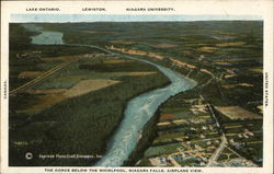 The Gorge Below the Whirlpool, Niagara Falls, Airplane View New York Postcard Postcard Postcard