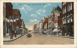 Looking Along Delaware Street Postcard