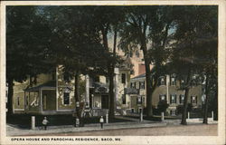 Opera House and Parochial Residence Saco, ME Postcard Postcard Postcard