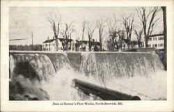 Dam at Hersey's Plow Works North Berwick, ME Postcard Postcard Postcard