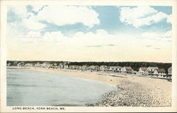 Long Beach, York Beach, Me. Postcard