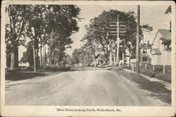 Main Street Looking North Postcard