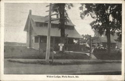 Willow Lodge Wells Beach, ME Postcard Postcard Postcard