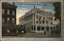 View of Hotel Rockland Maine Postcard Postcard Postcard