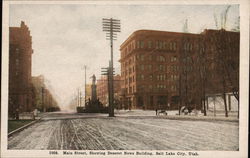 Main Street, Showing Deseret News Building Salt Lake City, UT Postcard Postcard Postcard