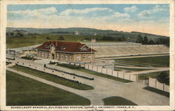 Schoellkopf Memorial Biuilding and Stadium, Cornell University Ithaca, NY Postcard Postcard Postcard