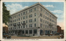 Lafayette Hotel, on the Lincoln Highway Postcard