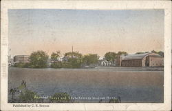 Assabet River and State Armory Hudson, MA Postcard Postcard Postcard