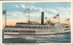 Steamer Louise On the Way to Tolchester Beach, Md. Steamers Postcard Postcard Postcard