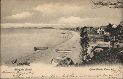 Looking Along the Beach Grove Beach, CT Postcard Postcard Postcard