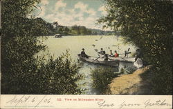 View on Milwaukee River Postcard